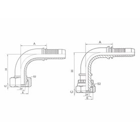 Hydraulická koncovka 10, M22x1,5 DKOS 90°